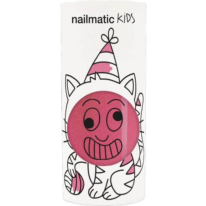 Nail Polish for Kids GLITTER SINGLE KITTY Pink Glitter