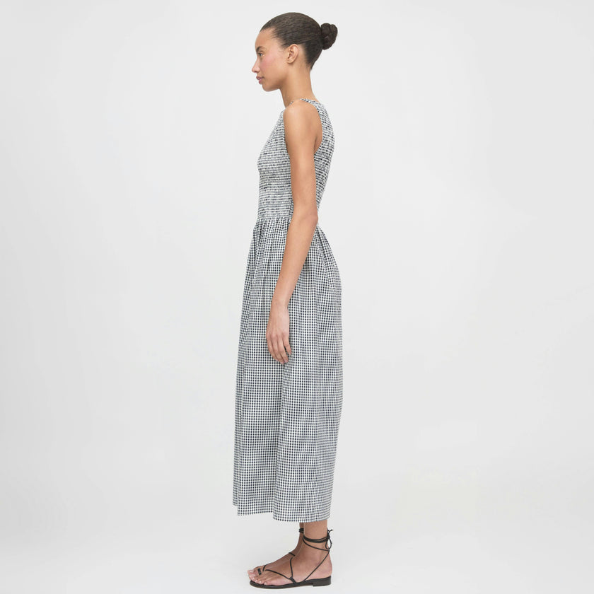 The Cosima Nap Dress - Black/Sand Gingham