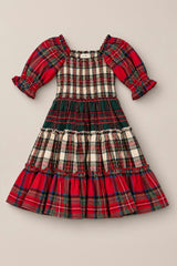 Mini Madeline Dress in Mixed Plaid