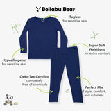 Starry Night Blue Bamboo Kids Pajamas
