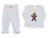 Liberty of London children's Gingerbread frilled pyjamas - pink