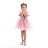 Pink Raspberry Bow Organza Dress