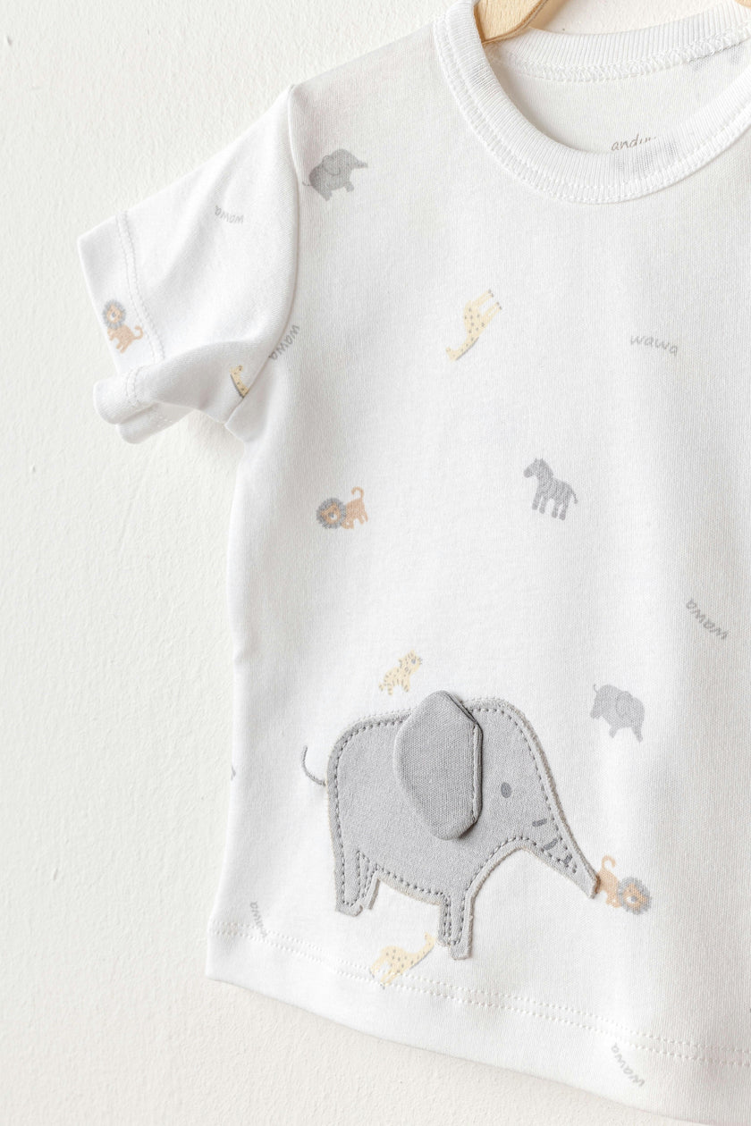 Grey Little King Elephant Pants Outfit