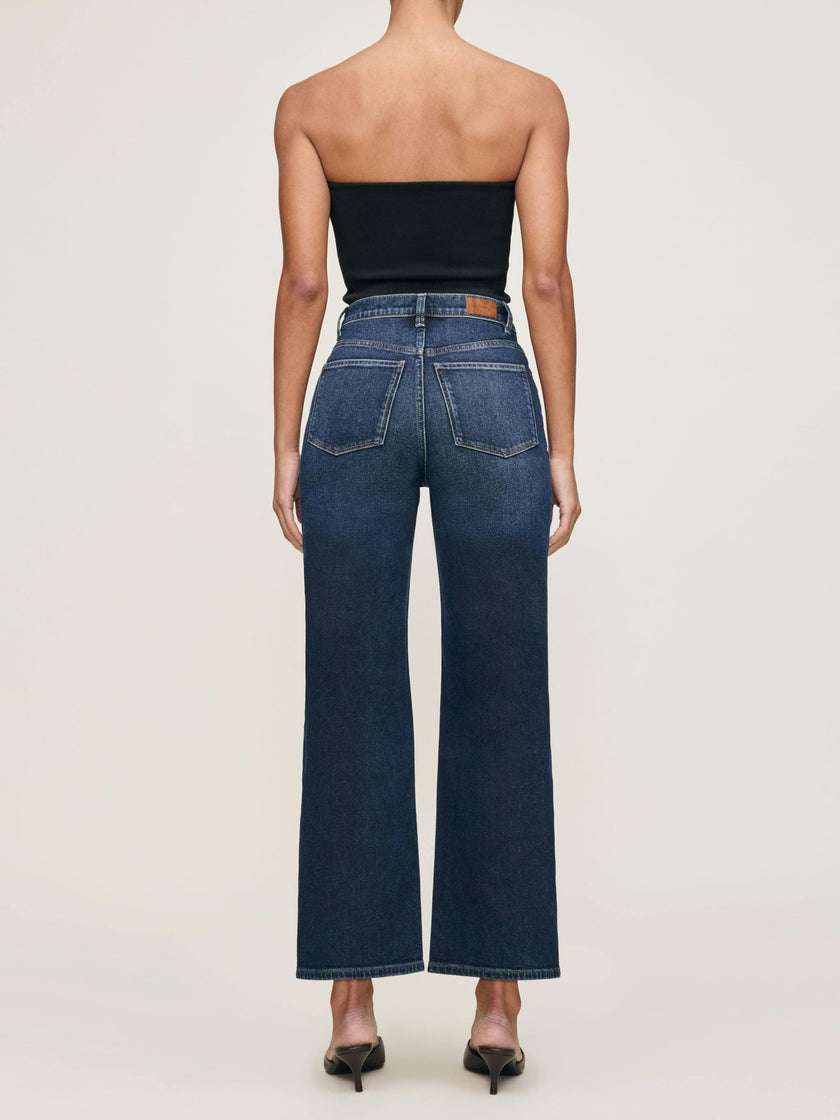 Karmine Refined Wide Leg High Rise 28" Jeans Dark Sea