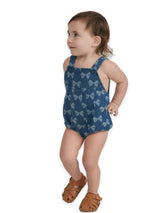 Bow Printed Denim Overall
