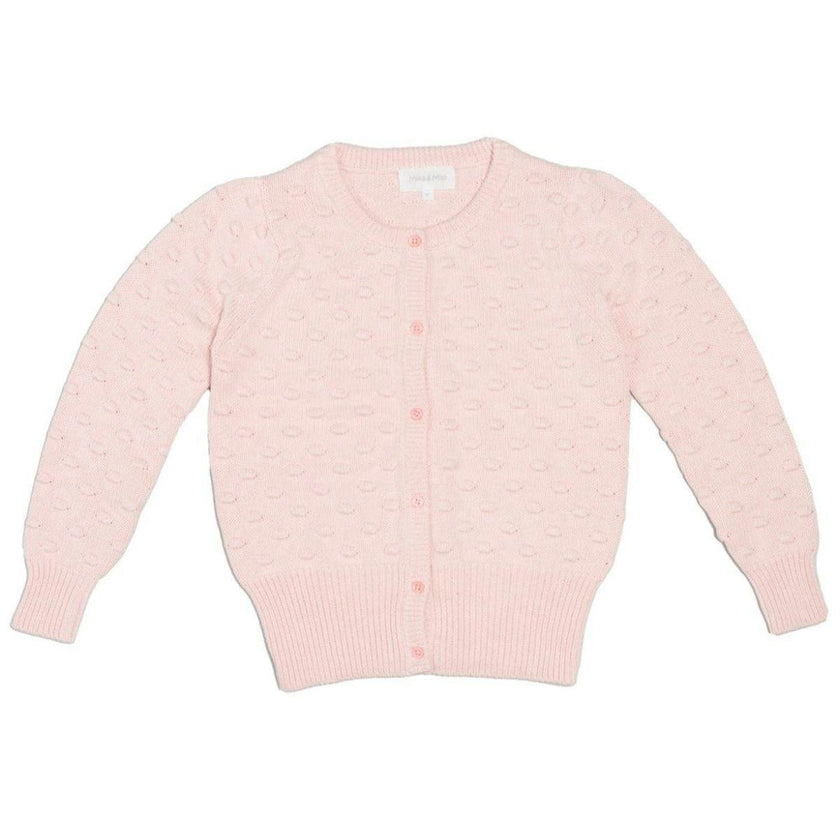 Popcorn Knit Cardigan | Blush