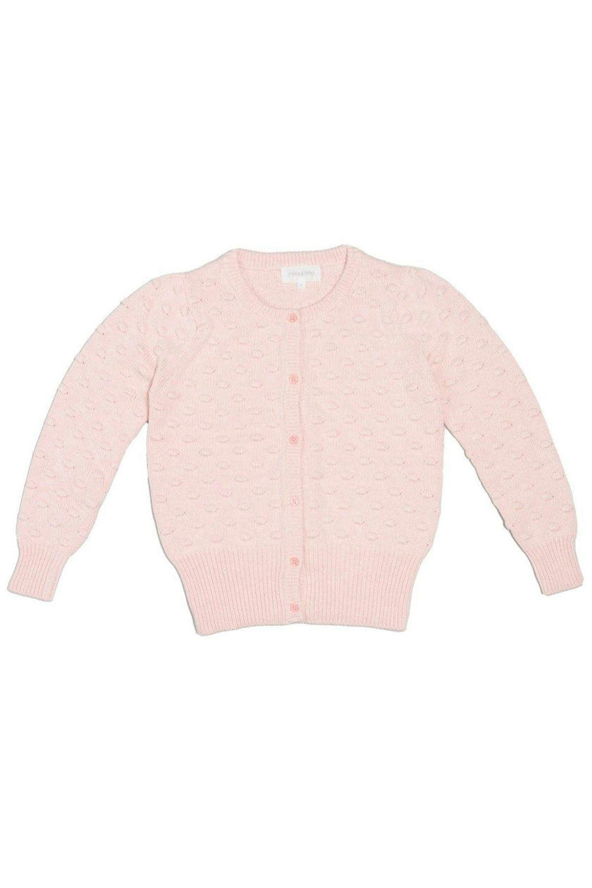 Popcorn Knit Cardigan | Blush