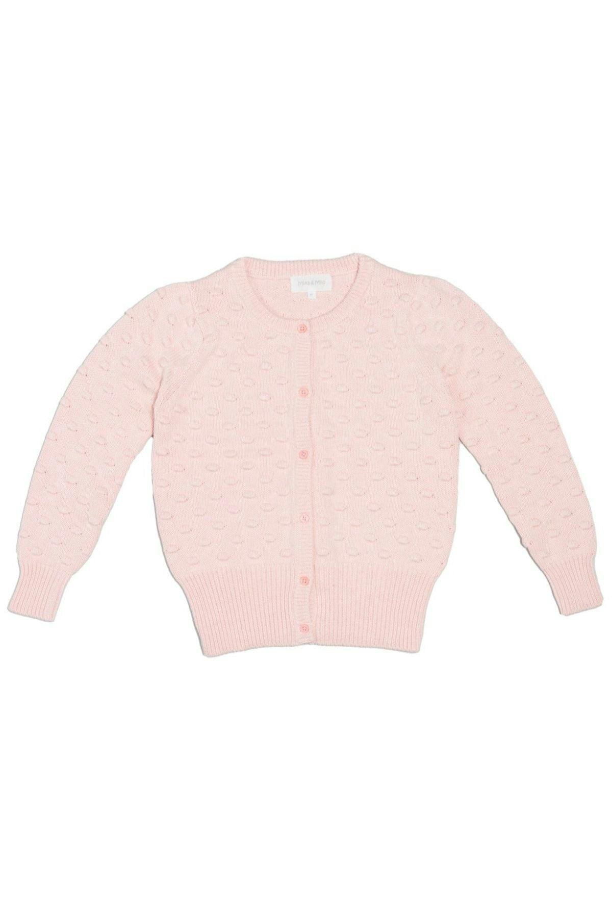 Popcorn Knit Cardigan | Blush