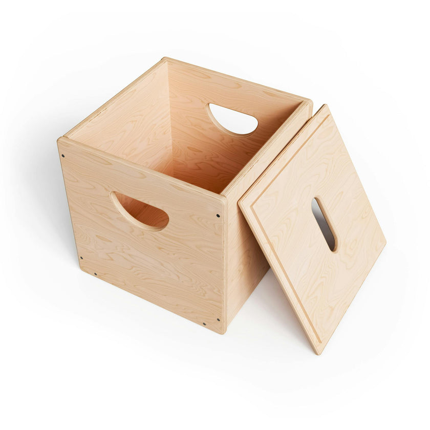 Wooden 14-inch Square Toy Box