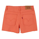 Coral Orange Embroidered Shorts
