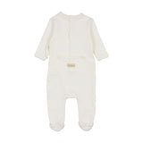 Knit Twist Footie & Hat Set Rose Smoke