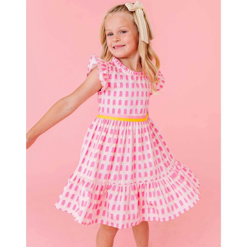 Pink Popsicles Ruffle Dress