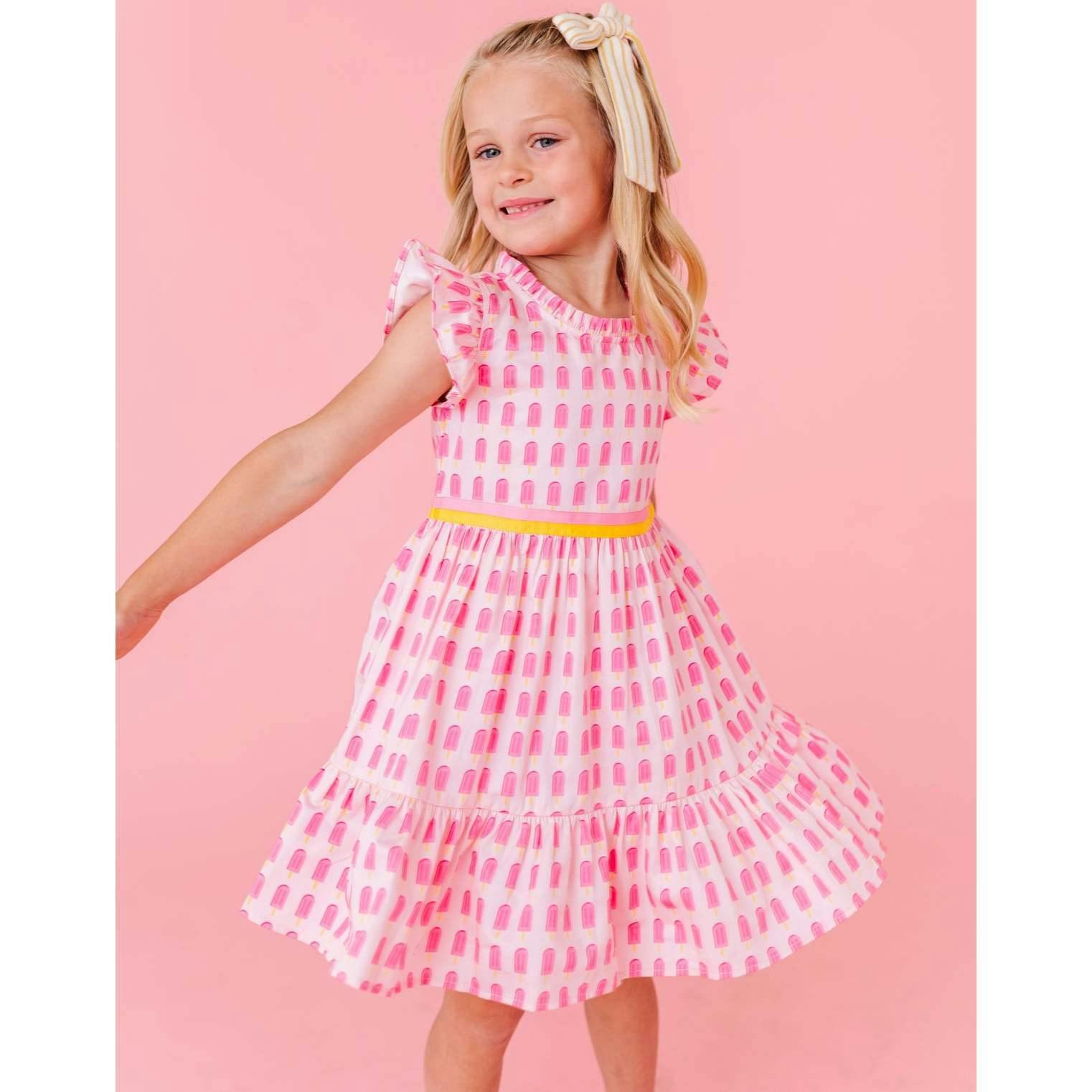 Pink Popsicles Ruffle Dress