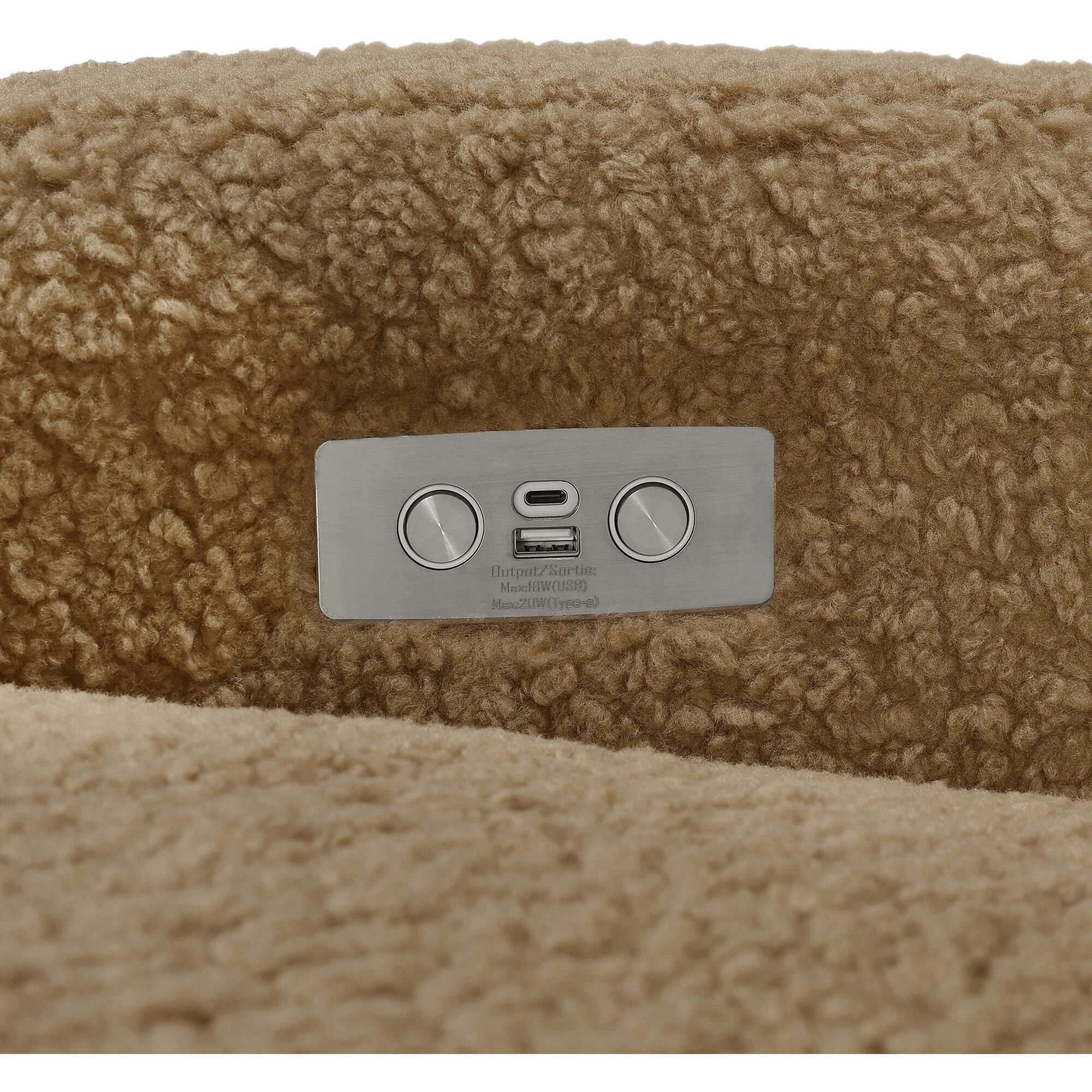Nami Electronic & Swivel Glider Recliner With USB Port