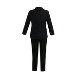 Black Suit with White Accents