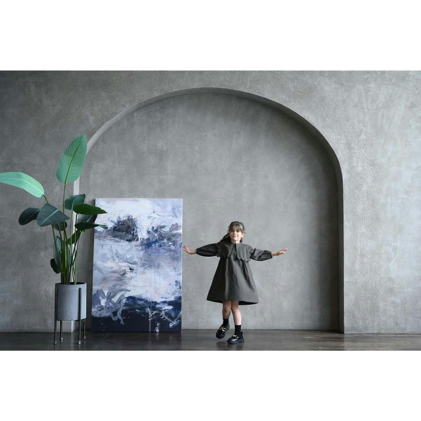 Melody dress (khaki/charcoal)