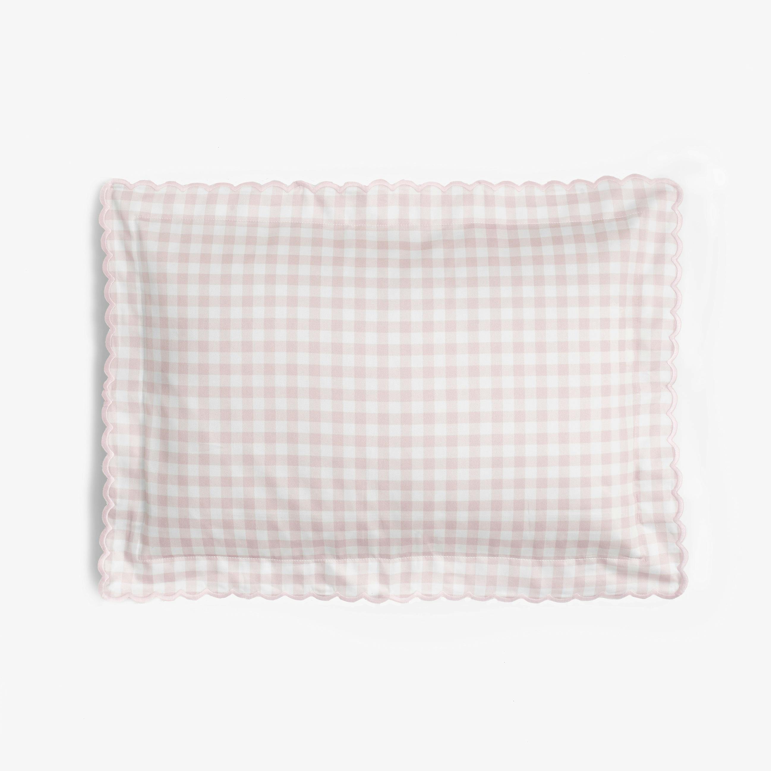 Picnic Gingham Toddler Pillow Set, Pink