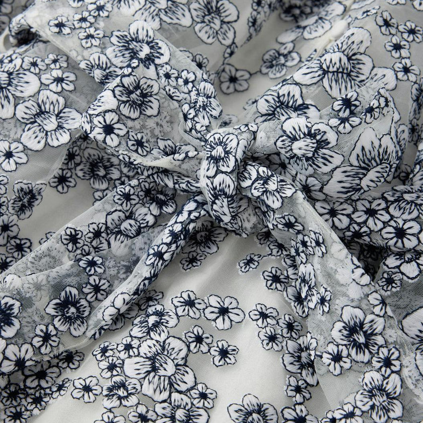 Eliza Embroidered Mini Dress