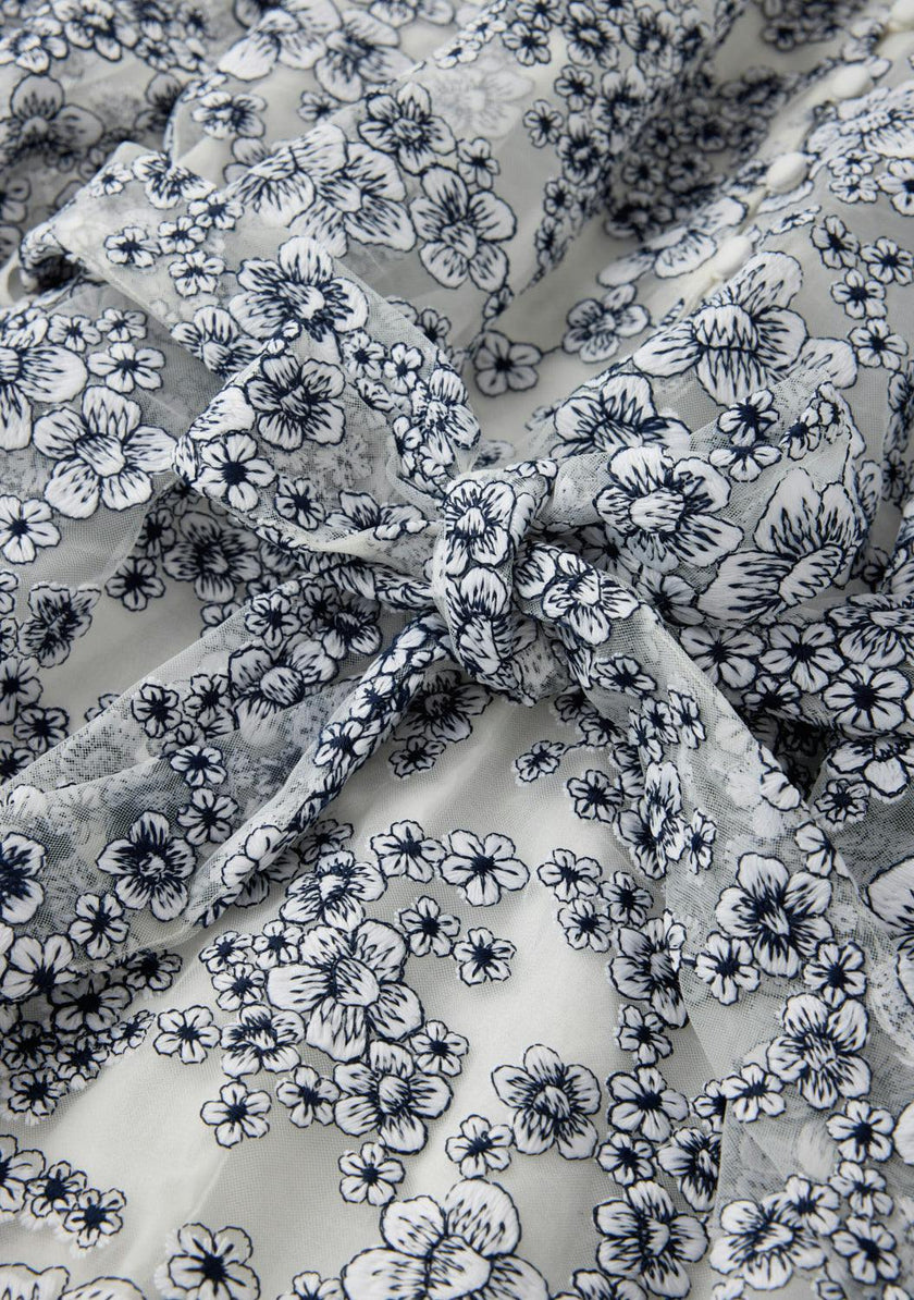 Eliza Embroidered Mini Dress