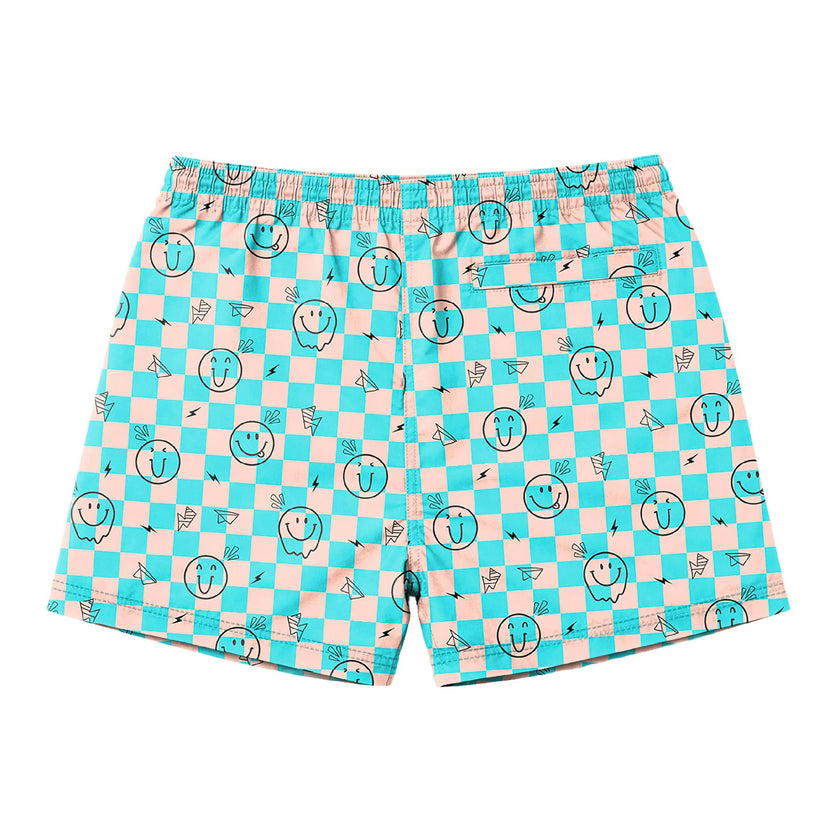 Dylan Boys Retro Smiley Print Board Shorts