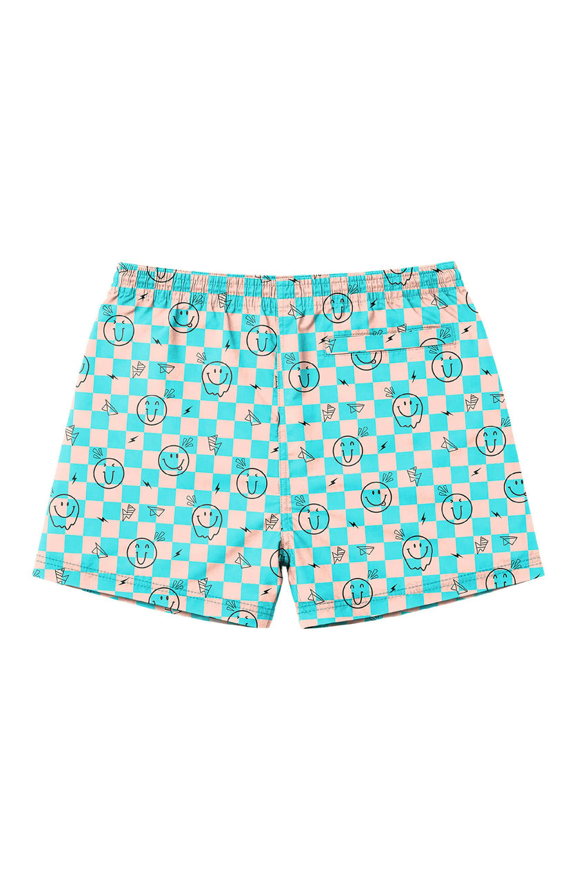 Dylan Boys Retro Smiley Print Board Shorts