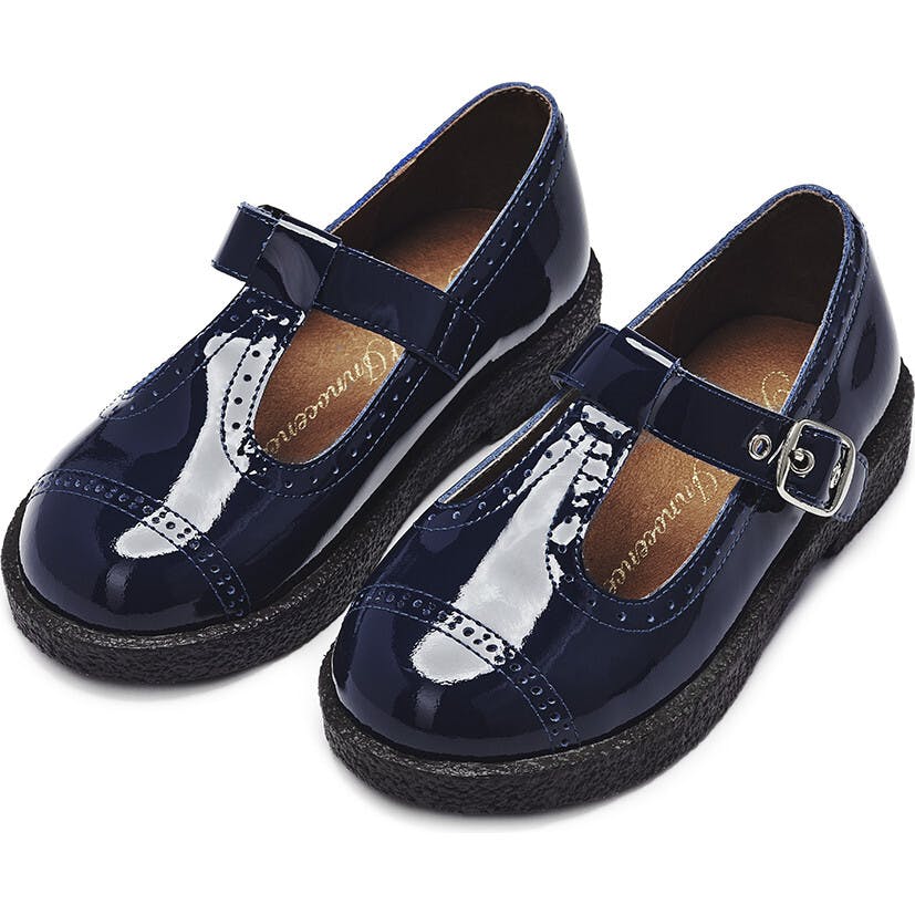 Agathe Leather Casual T-Bar Strap Shoes