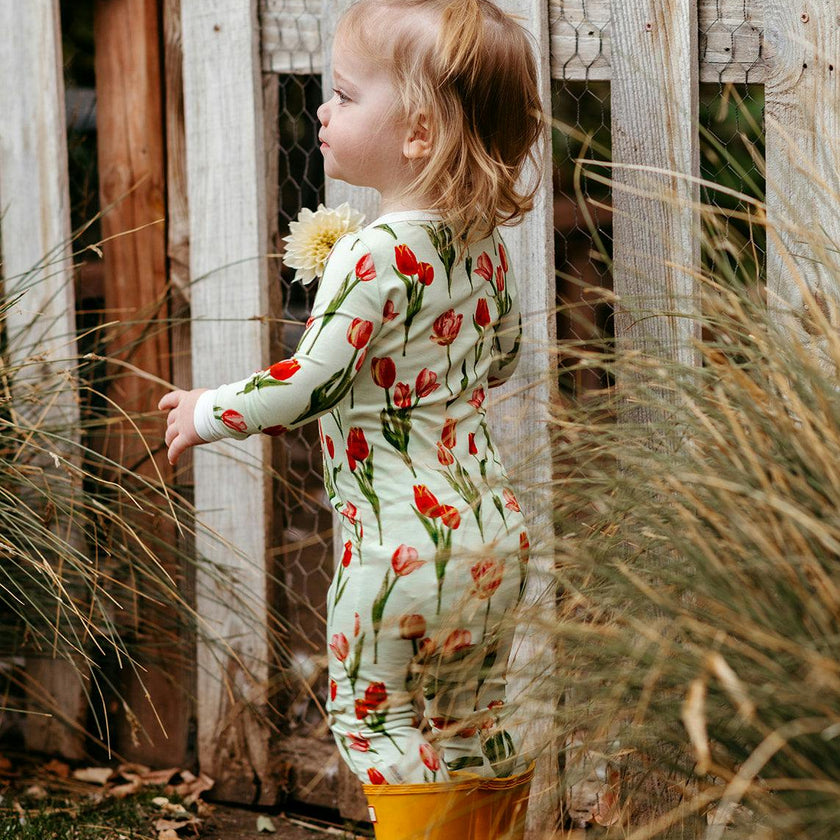 Tulip Luxe Stretch Zipper Footed Romper