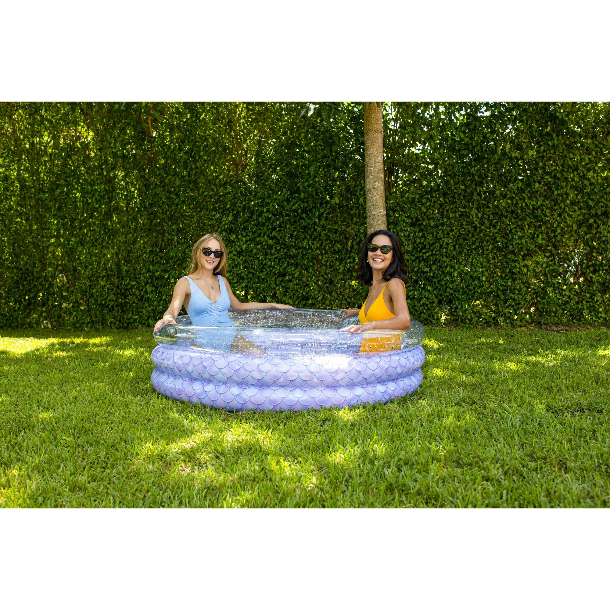Mermaid Collection Glitter Inflatable Sunning Pool 60 x 60 x 15