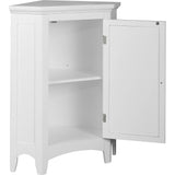Glancy Wooden Corner Floor Cabinet with Shutter Door