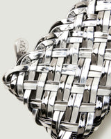 St. Barths Petit Tote Double Weave Metallic | Pewter