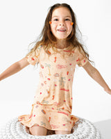 Minecraft: Summer Vibes Bamboo Girls' Short Sleeve Dress