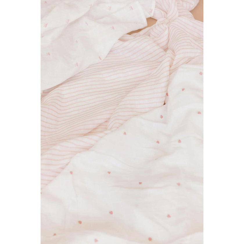 Swaddle and Charlie Bunny Plush Toy Set - Pink Bow