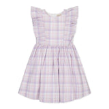 Linen Flutter Sleeve Pinafore Dress