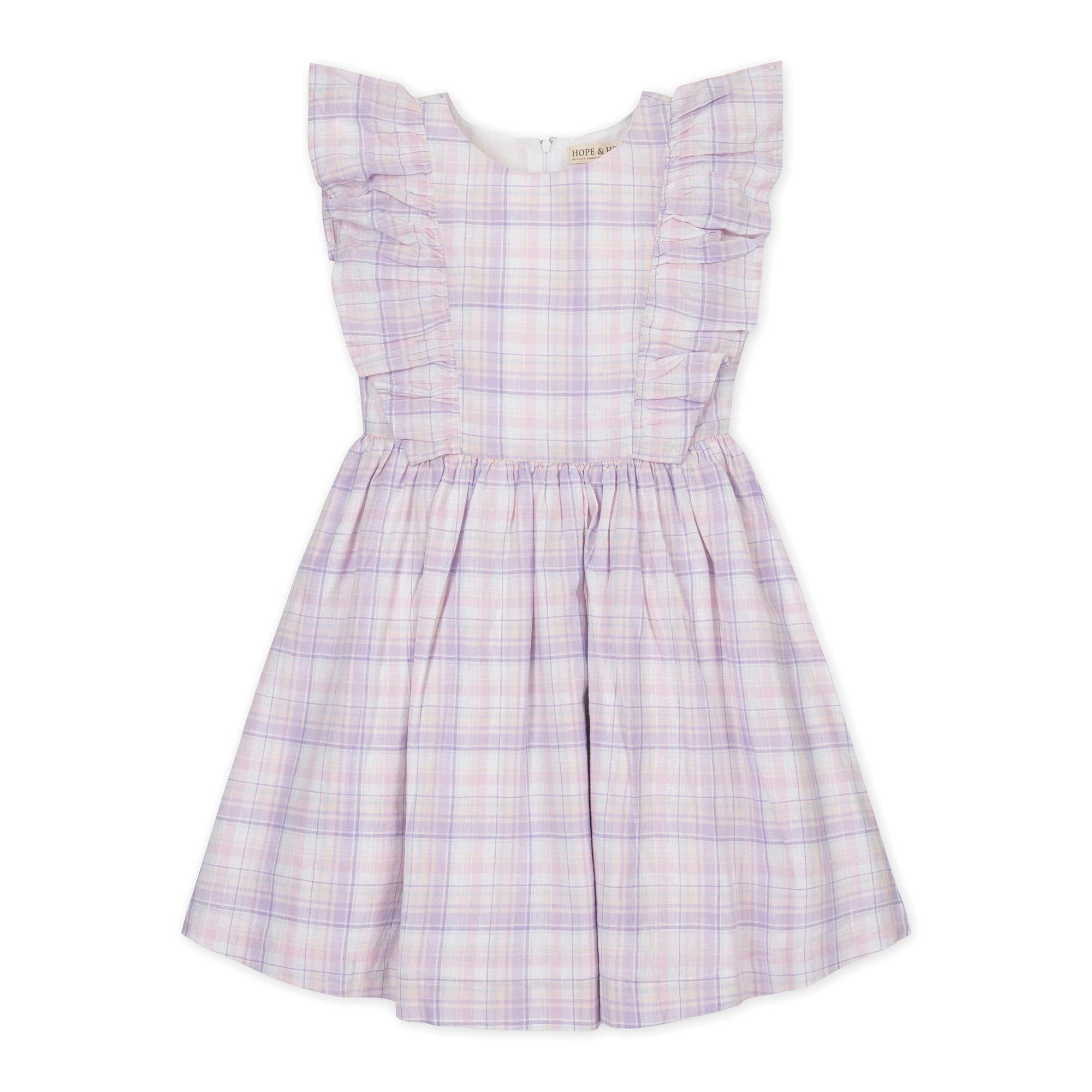 Linen Flutter Sleeve Pinafore Dress