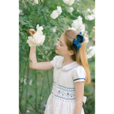 Riviera White Short Sleeve Smocked Dress