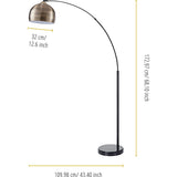 Arquer Arc 68.1" Metal Floor Lamp with Bell Shade