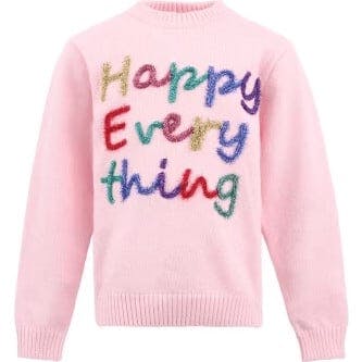 Women's Happy Everything Tinsel Sweater Black