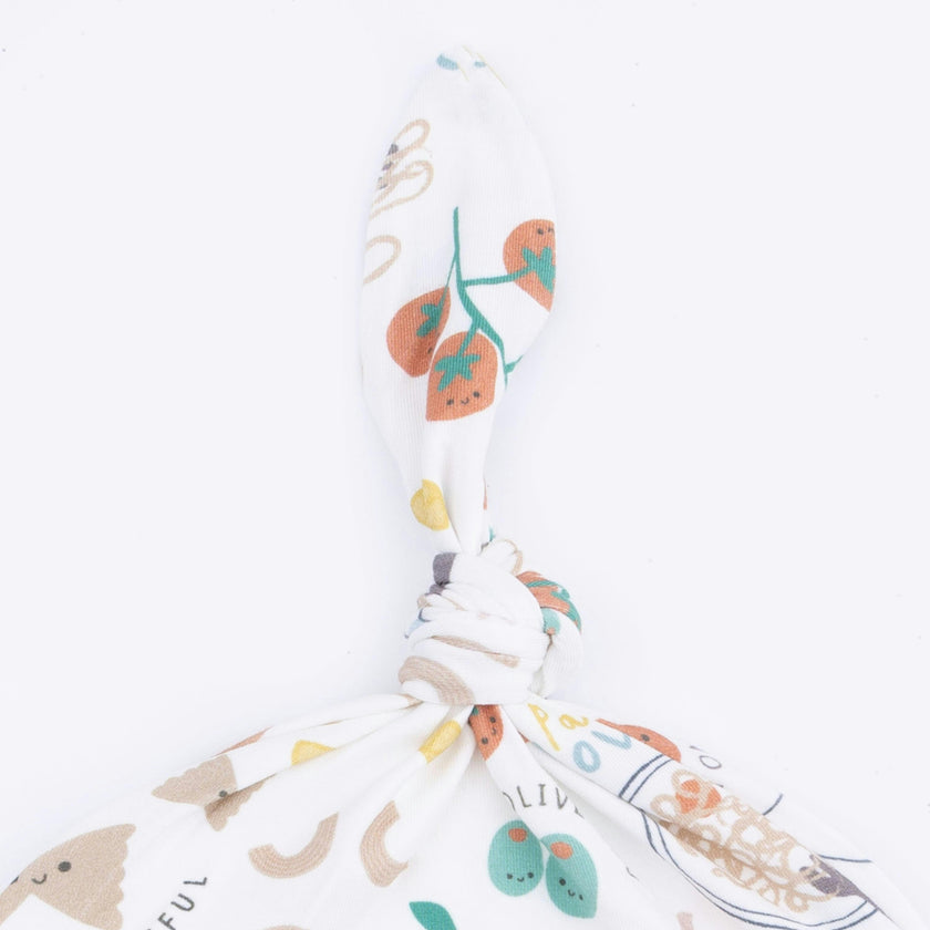 Pasta Lovers - Lap Shoulder Gown & Knotted Hat