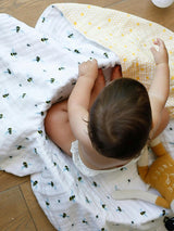 Organic Muslin Four-Layer Reversible Snug Blanket