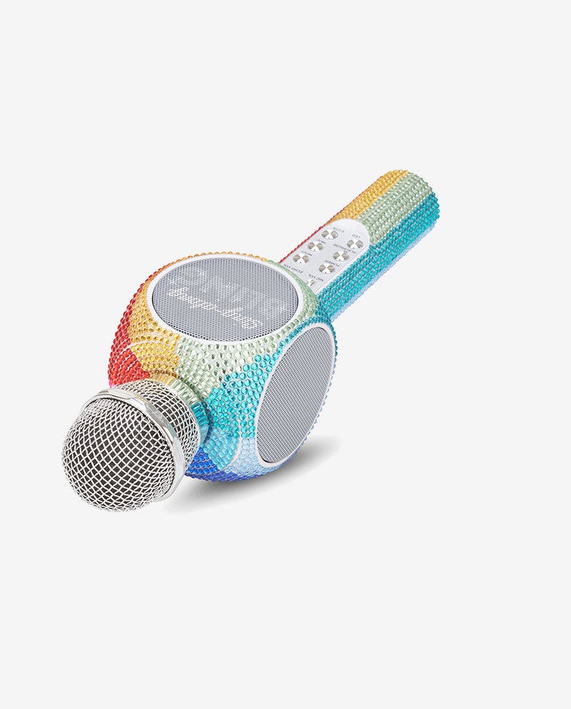 Rainbow Bling Karaoke Microphone & Bluetooth Speaker