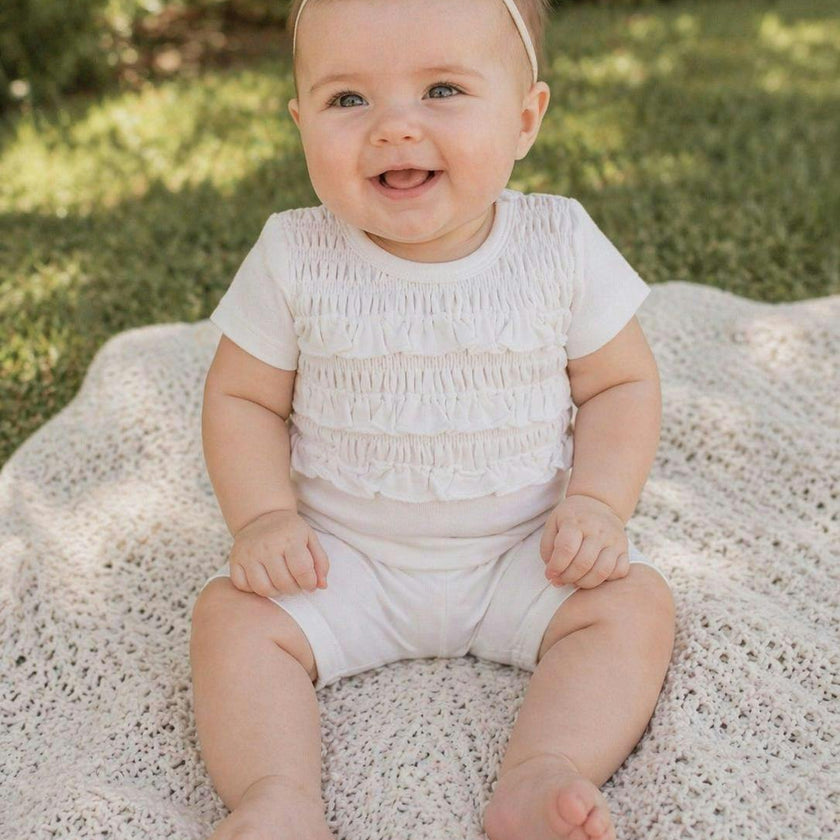 Ruffle Ruched Top & Short Set
