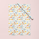 Baby Shower Icons Gift Wrap