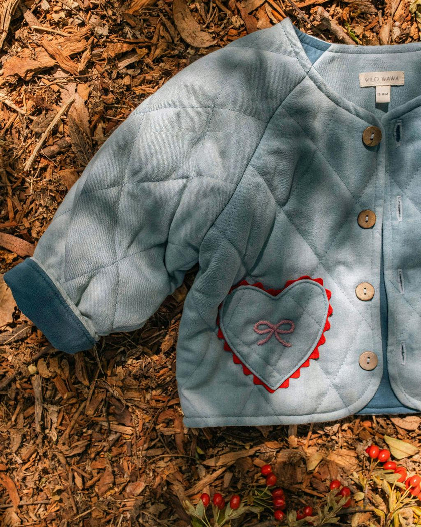 Quilted Jacket in Denim Darling