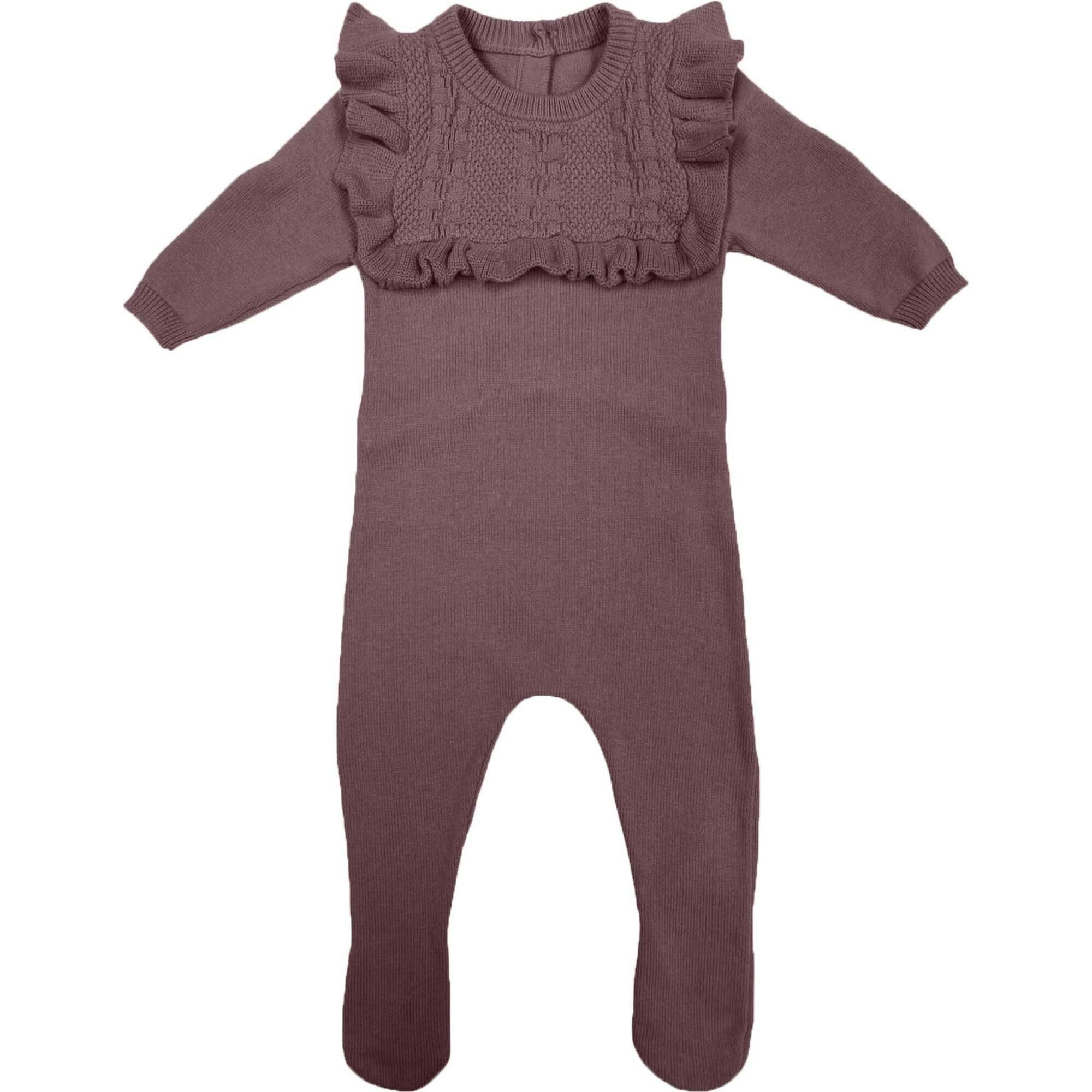 Ruffle Bib Long Sleeve Footie