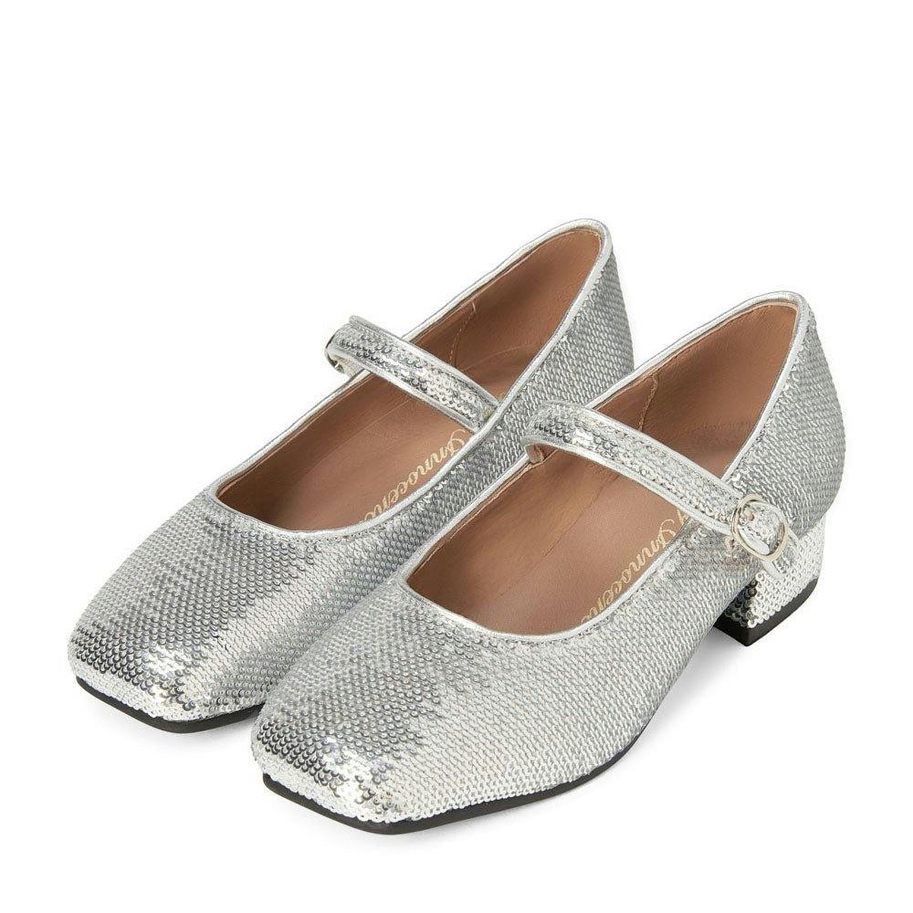 Agnese Heeled Sequins Mary Jane Shoes