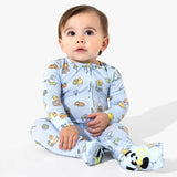 Easter Blue Bamboo Convertible Footie