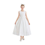 White Sylvarra Sleeveless Formal Dress with Headband