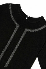 Knitted Sweater Black And Gold