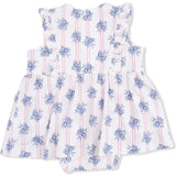 Stripe Dot Roses - Ruffle Bodysuit Dress