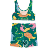 Tankini & Board Shorts Swim Set, Green